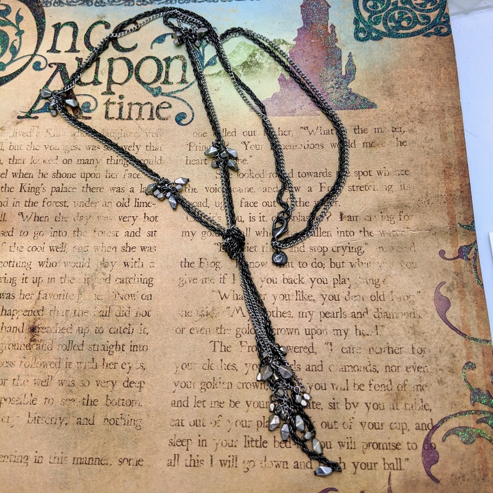 LOFT black and pewter NECKLACE